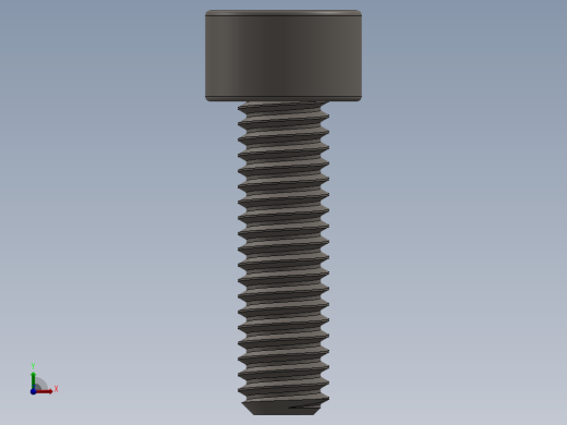 Screw_DIN_912_M3.5x12F_A2.SLDPRT公制内六角螺钉前视缩略图
