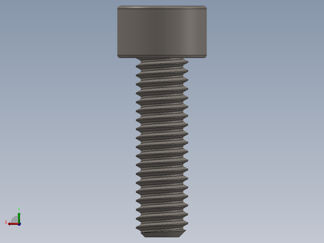 Screw_DIN_912_M3.5x12F_A2.SLDPRT公制内六角螺钉后视图