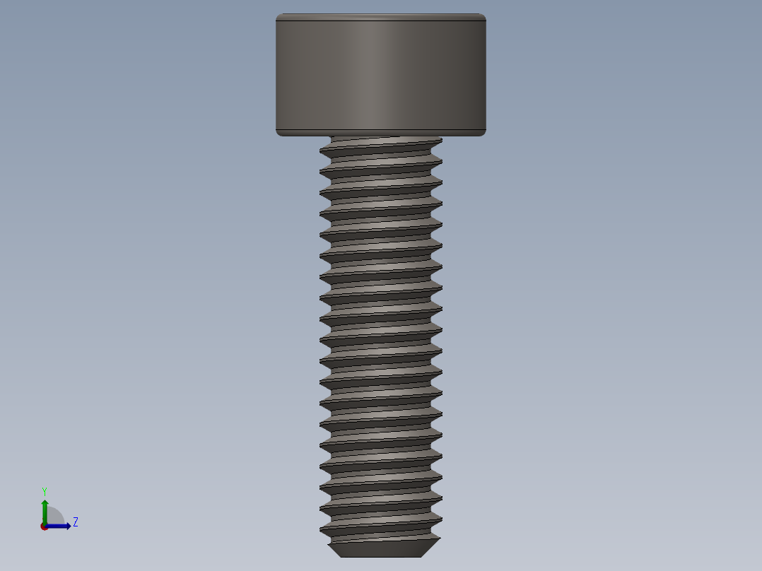 Screw_DIN_912_M3.5x12F_A2.SLDPRT公制内六角螺钉左视图