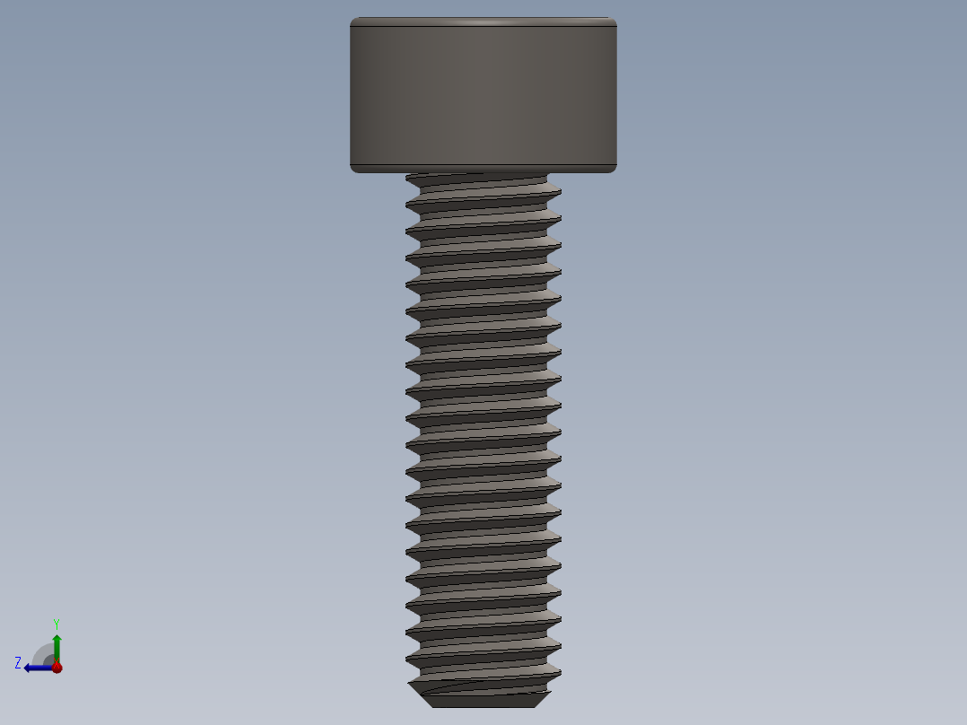 Screw_DIN_912_M3.5x12F_A2.SLDPRT公制内六角螺钉右视图