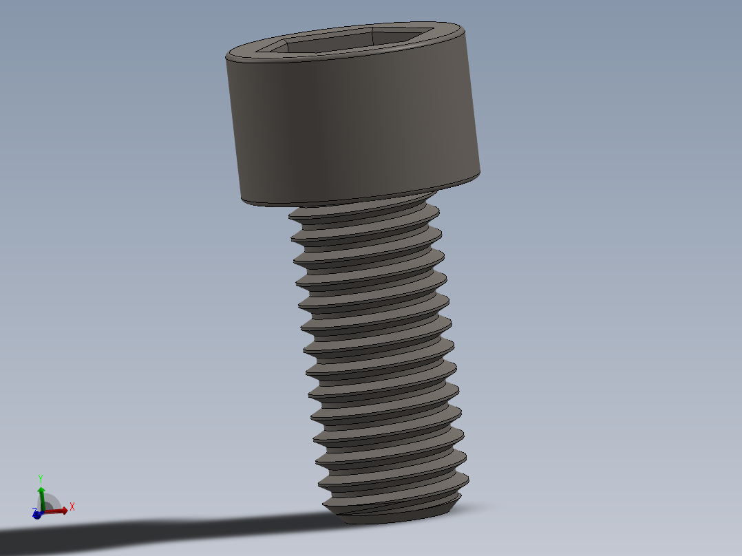 Screw_DIN_912_M10x22F_A2.SLDPRT公制内六角螺钉主视图
