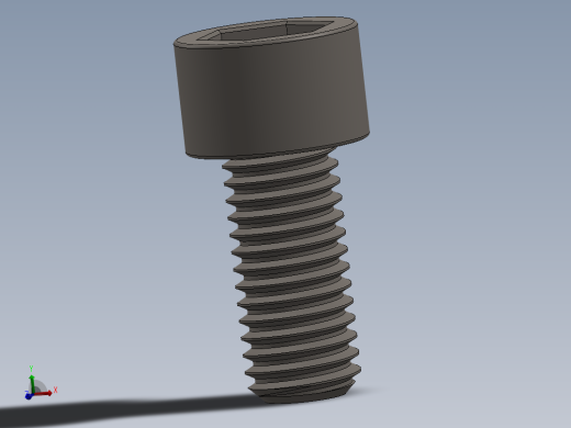 Screw_DIN_912_M10x22F_A2.SLDPRT公制内六角螺钉
