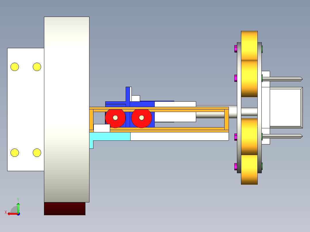 一种工业废水排污口疏通装置（模型）后视图