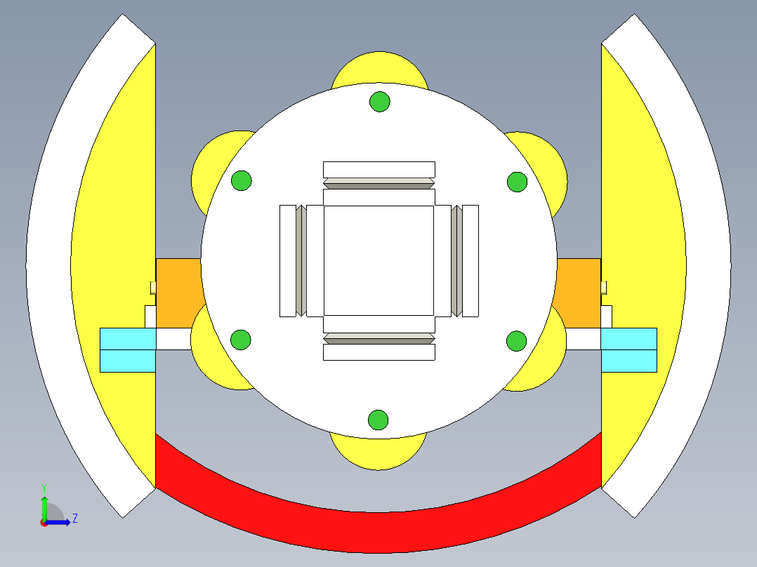 一种工业废水排污口疏通装置（模型）左视图