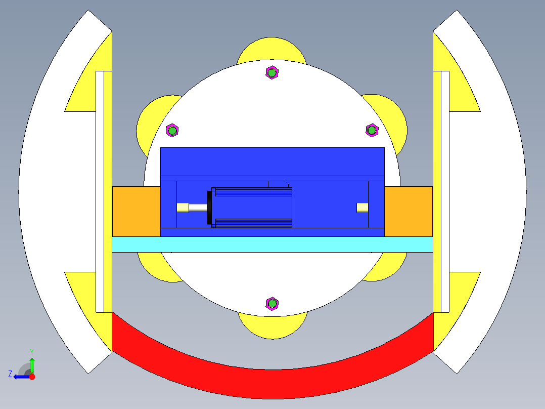 一种工业废水排污口疏通装置（模型）右视图