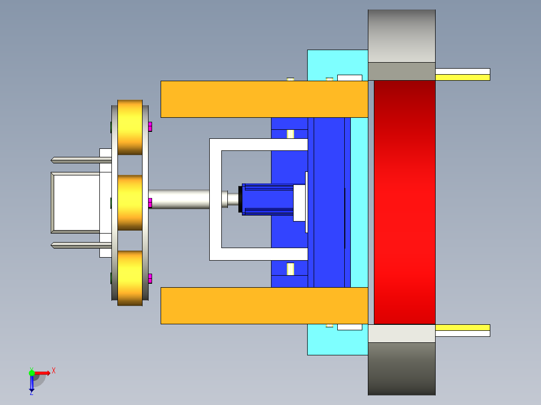 一种工业废水排污口疏通装置（模型）俯视图