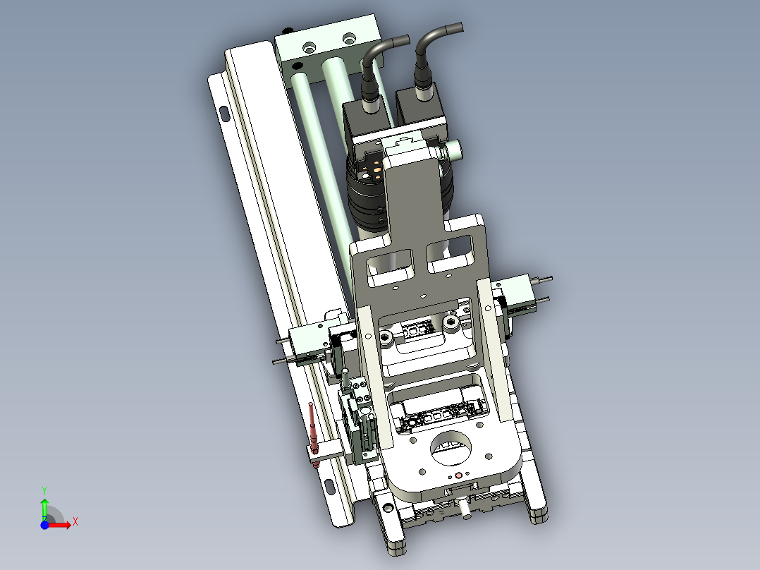 塑料卡扣视觉相机检测设计前视图