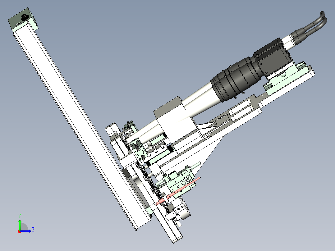 塑料卡扣视觉相机检测设计左视图
