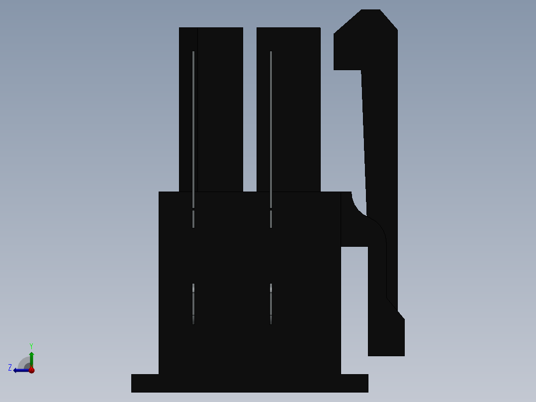 接插件(203)右视图