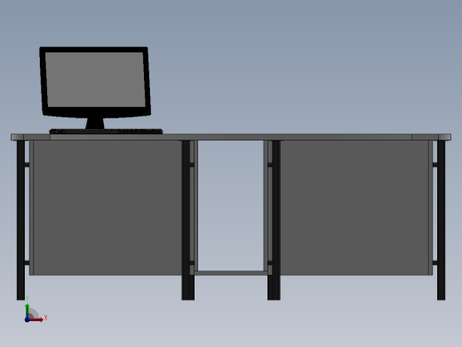 电脑桌(62)前视缩略图