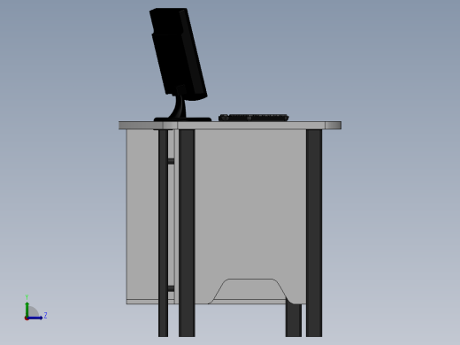 电脑桌(62)左视缩略图