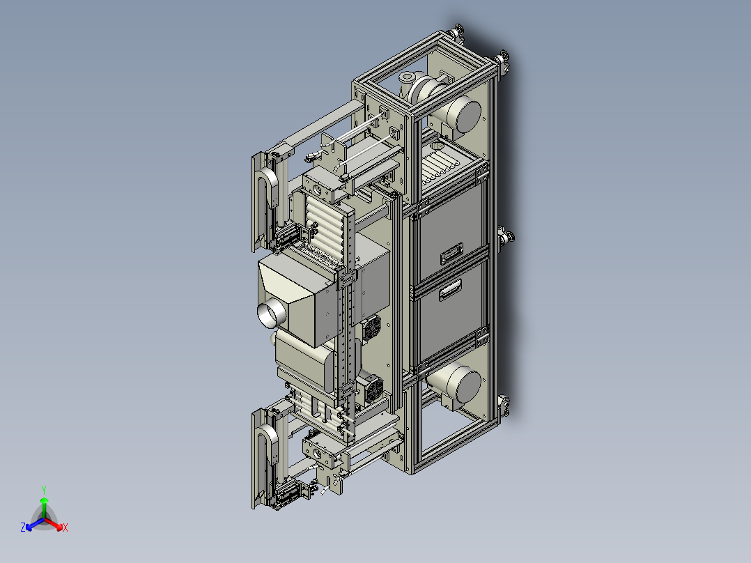 非标洗净机正等轴测图