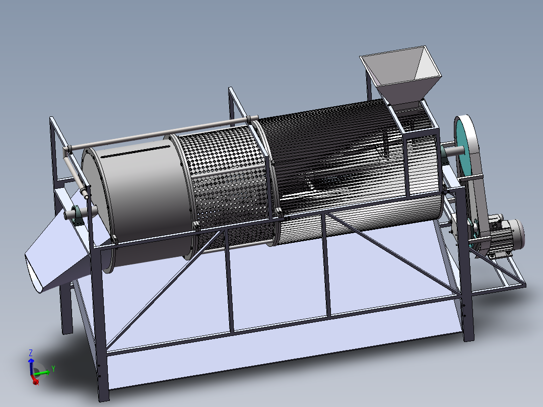 核桃去青皮机构设计【去皮机含仿真+三维SW模型+4张CAD图纸说明】