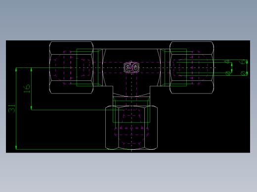 PARKER管接头EO Union tee T06SCF_front