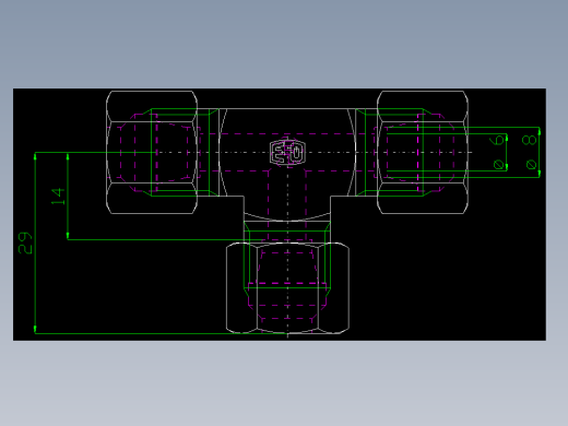PARKER管接头EO Union tee T08LCF_front