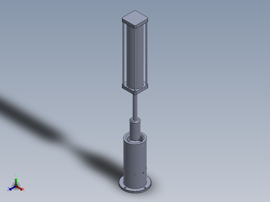 背板冲压器正等轴测图