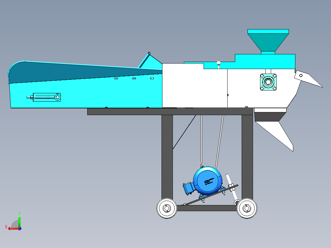 新型柔丝铡草机  sw20后视图