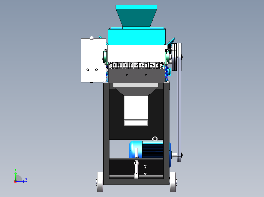 新型柔丝铡草机  sw20左视图