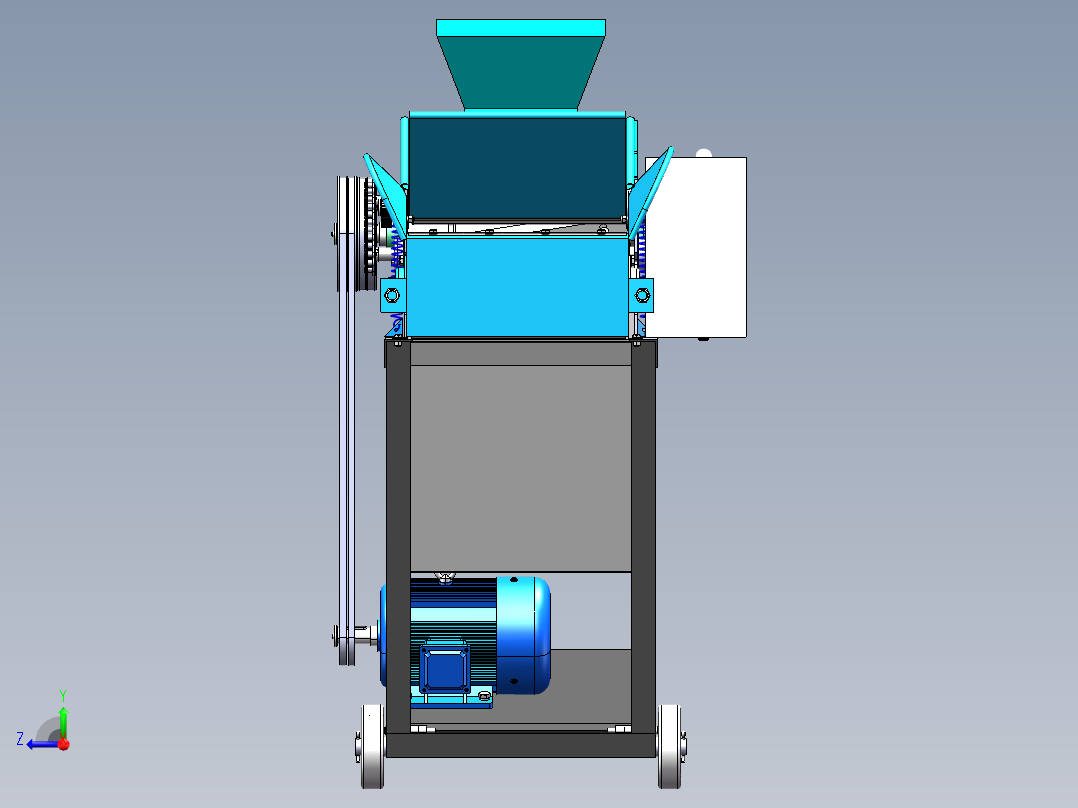新型柔丝铡草机  sw20右视图
