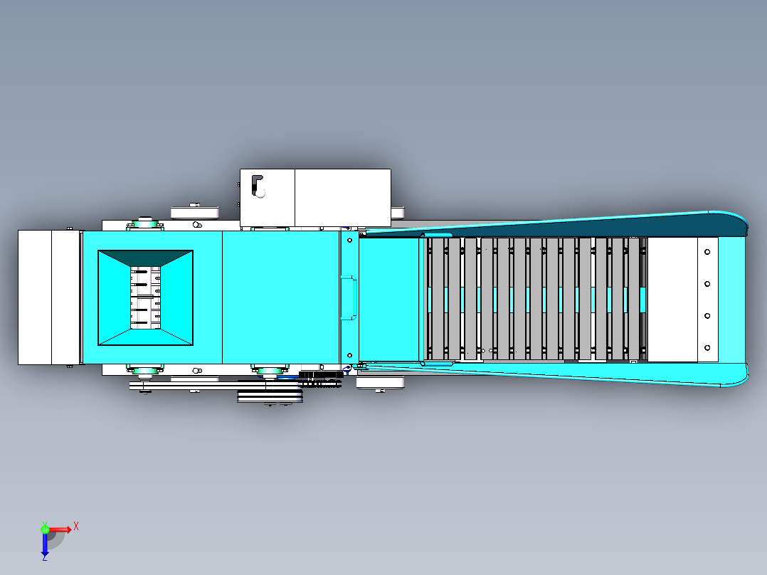 新型柔丝铡草机  sw20俯视图