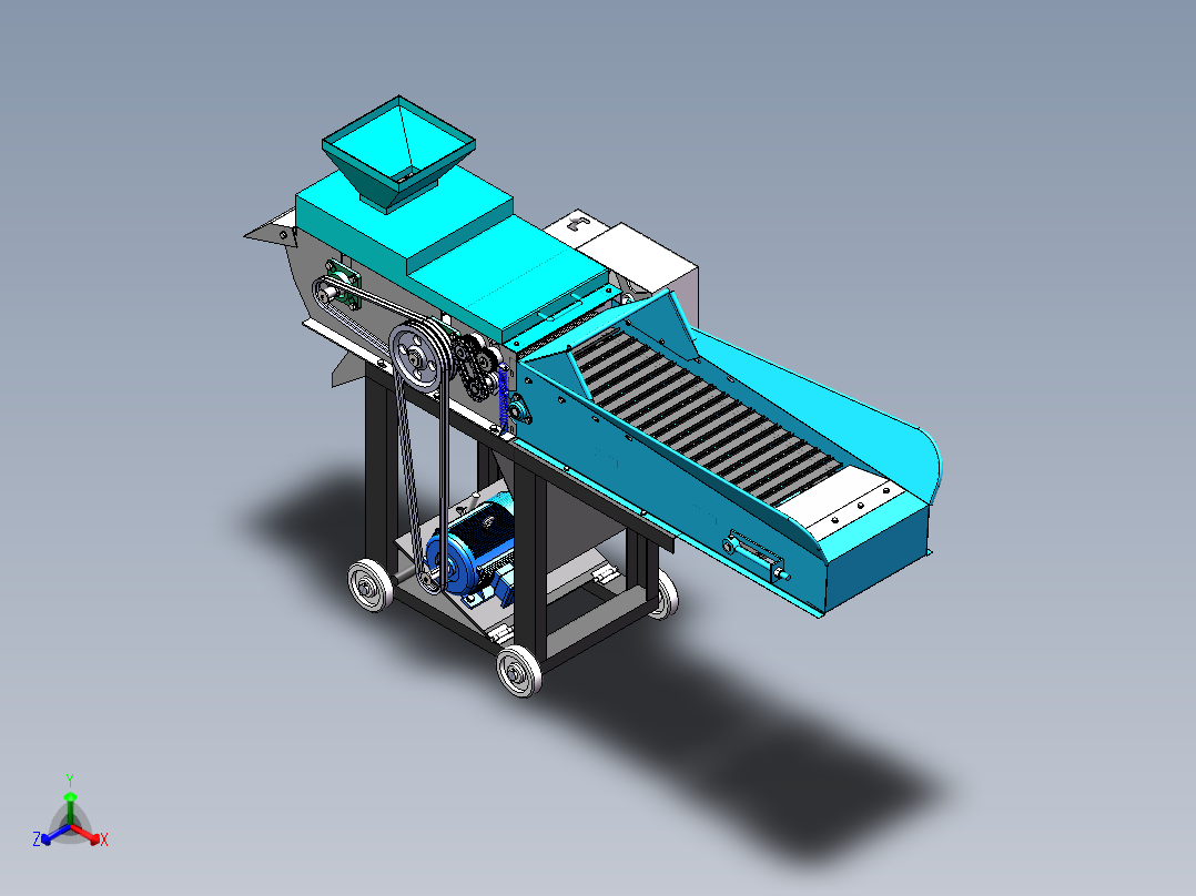 新型柔丝铡草机  sw20正等轴测图