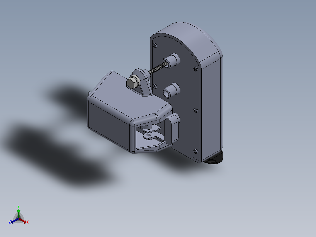 A0003843-冷藏室门锁正等轴测图