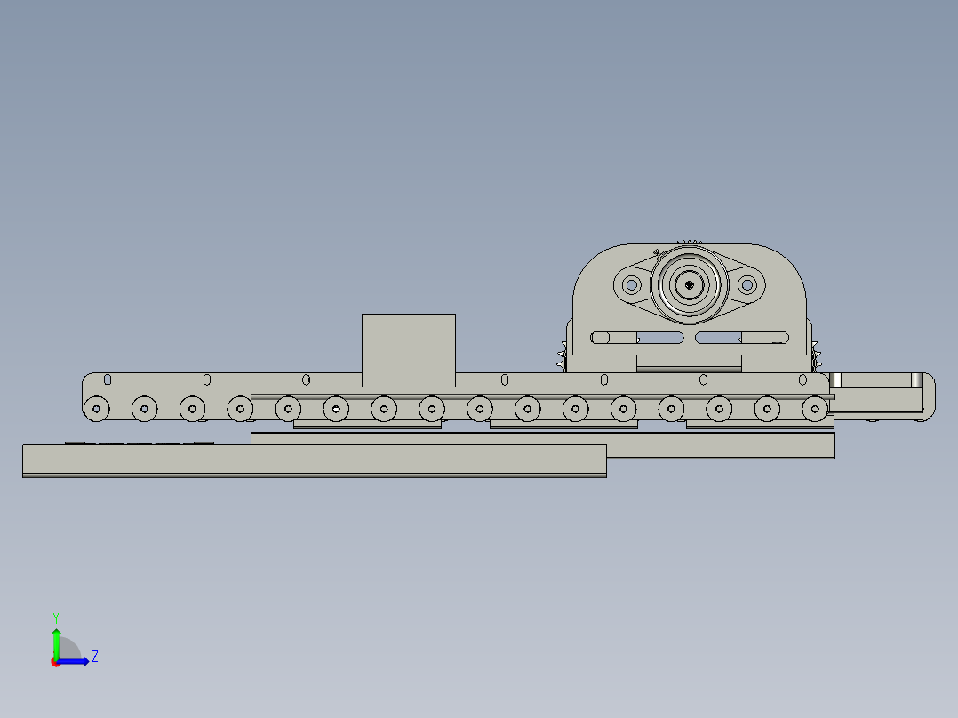 001--K移叉机改造装配体左视图
