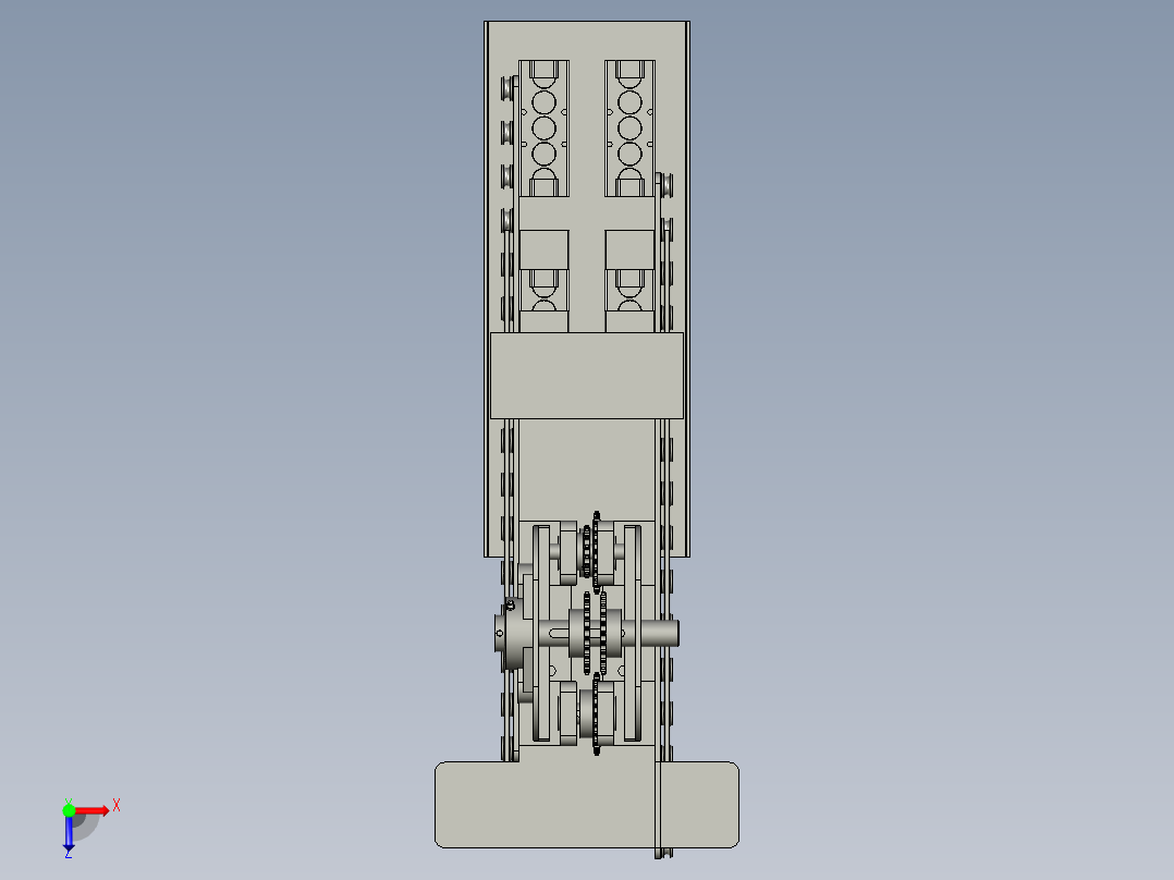 001--K移叉机改造装配体俯视图