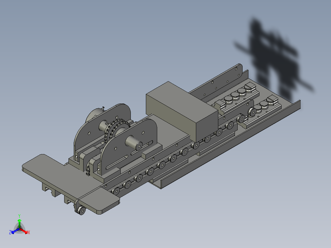 001--K移叉机改造装配体正等轴测图