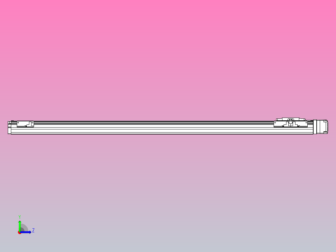 滚珠丝杠直线轴内置导轨TPA-GCR-40-1210C-L800-ML-M10-N3左视图