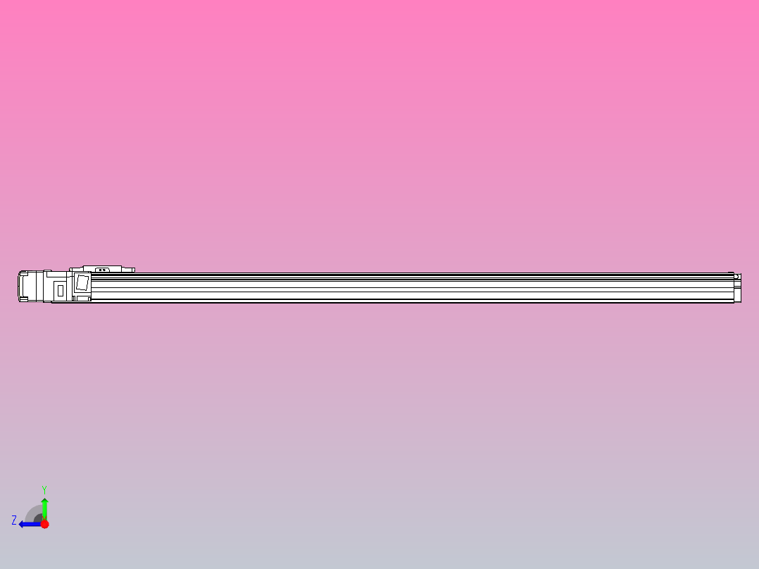 滚珠丝杠直线轴内置导轨TPA-GCR-40-1210C-L800-ML-M10-N3右视图