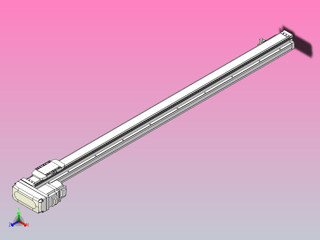 滚珠丝杠直线轴内置导轨TPA-GCR-40-1210C-L800-ML-M10-N3正等轴测图