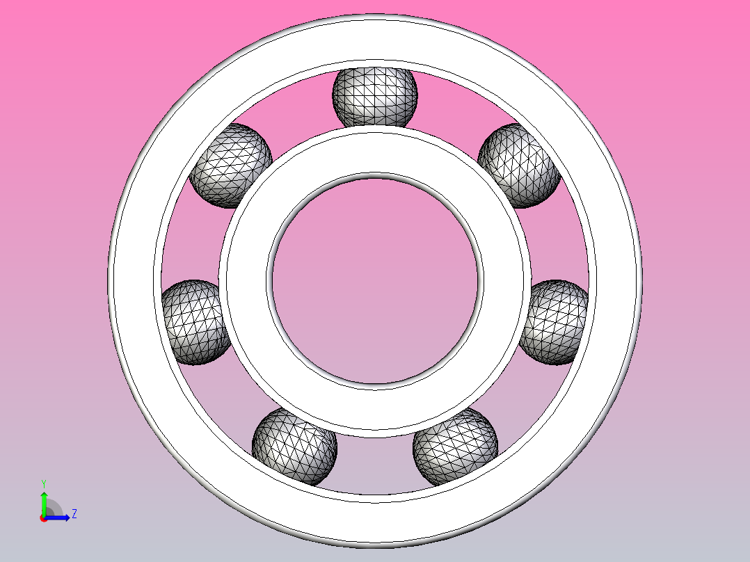 深沟球轴承-10mm.ipt左视图