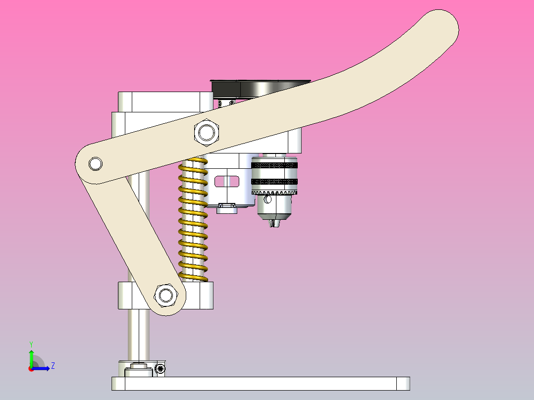 小钻头楼梯模型设计左视图
