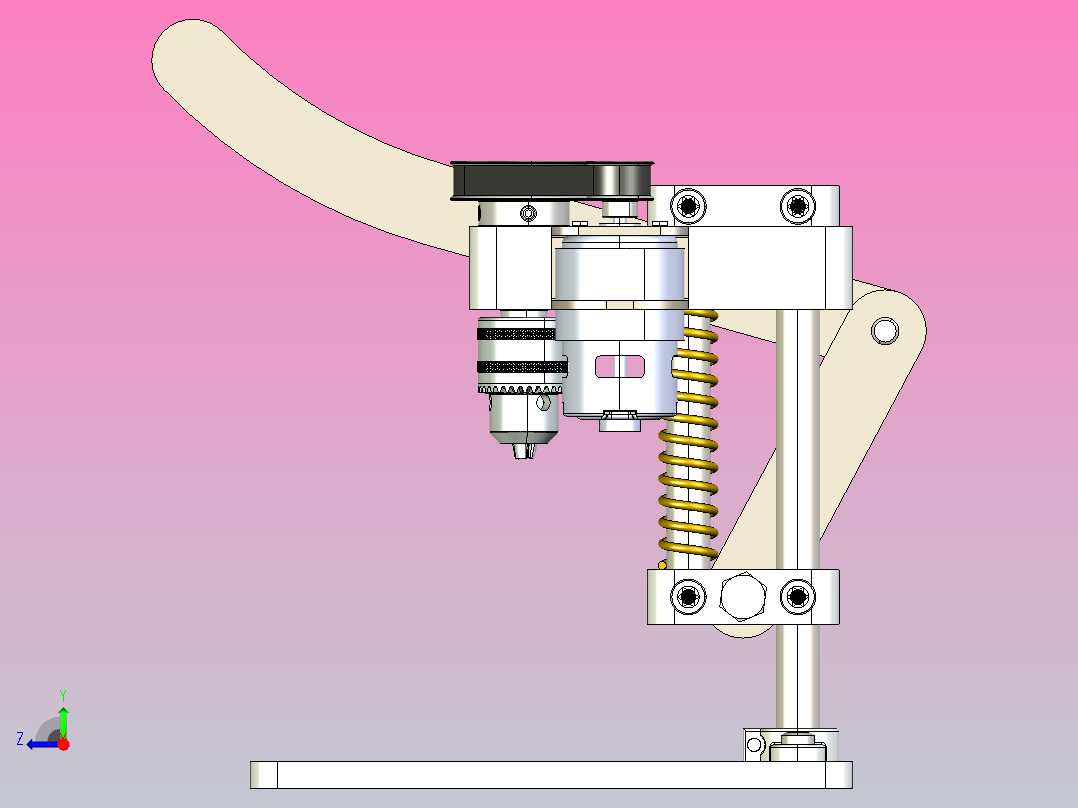 小钻头楼梯模型设计右视图