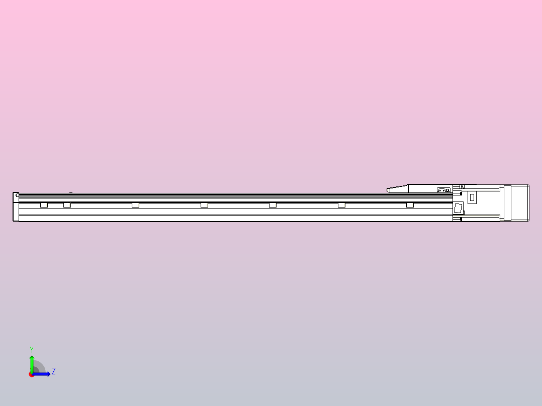 滚珠丝杠直线轴内置导轨TPA-GCR-150-2010C-L800-MR-M75-N3左视图