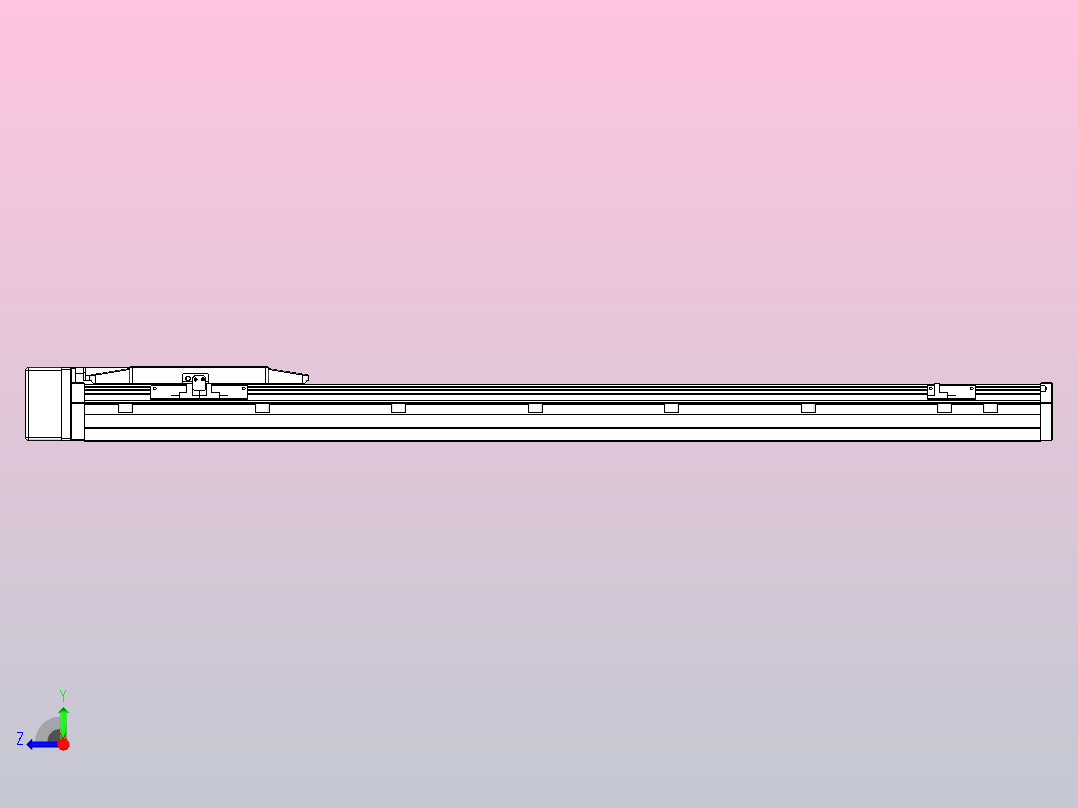 滚珠丝杠直线轴内置导轨TPA-GCR-150-2010C-L800-MR-M75-N3右视图
