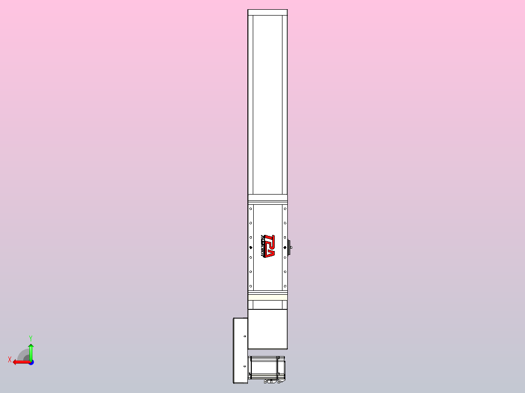 伺服电机集成皮带传动直线执行器TPA-OCB-140-256-L450-ML-P75-N3后视图
