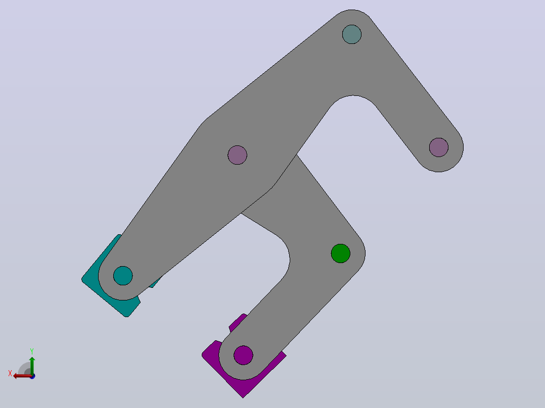 solidworks中的手爪模型后视图