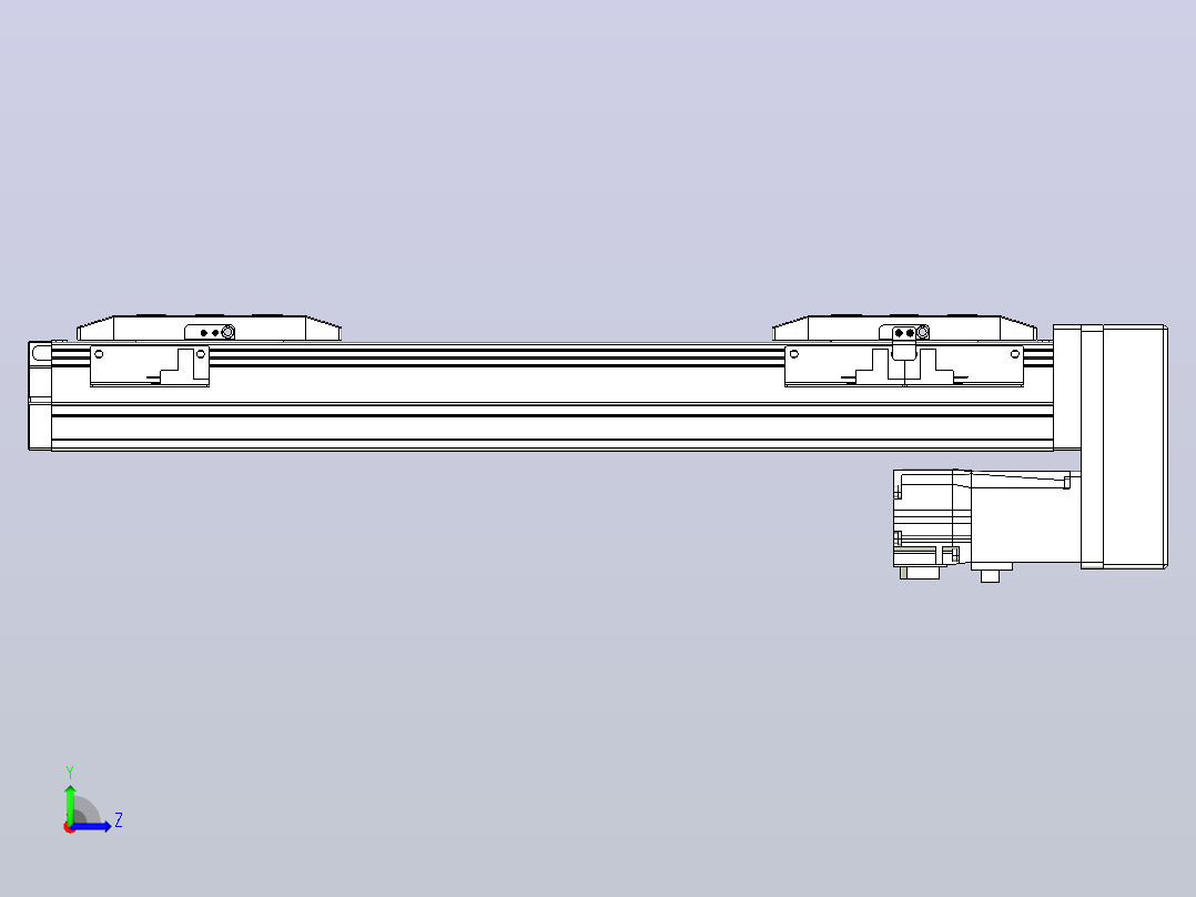 滚珠丝杠线性轴TPA-GCRS-50-1205C-L75-MP-M10-N3左视图
