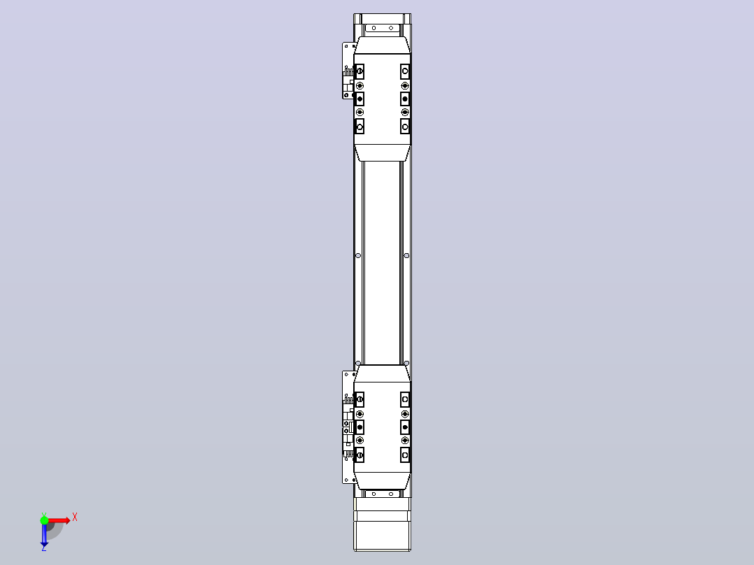 滚珠丝杠线性轴TPA-GCRS-50-1205C-L75-MP-M10-N3俯视图