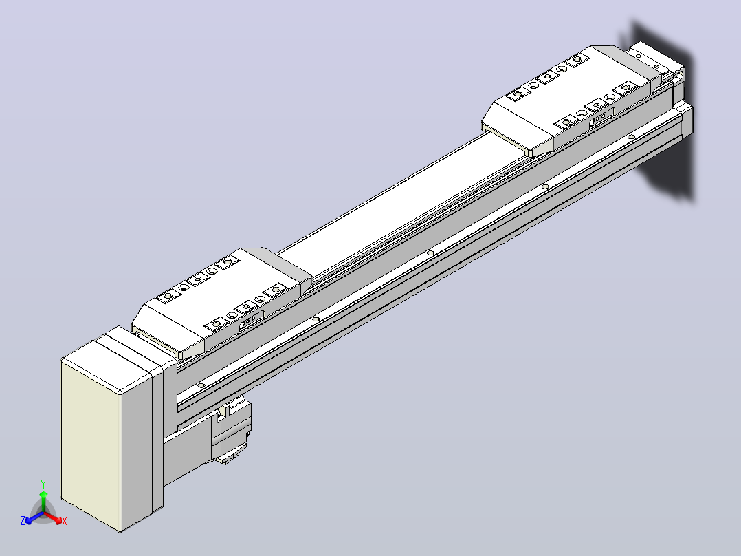 滚珠丝杠线性轴TPA-GCRS-50-1205C-L75-MP-M10-N3正等轴测图