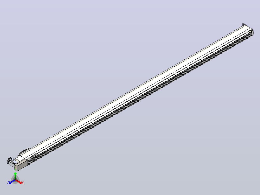 皮带直线轴半封闭可选导轨TPA-HNB-140D-120-L3050-MR-C-P40-N3主视图