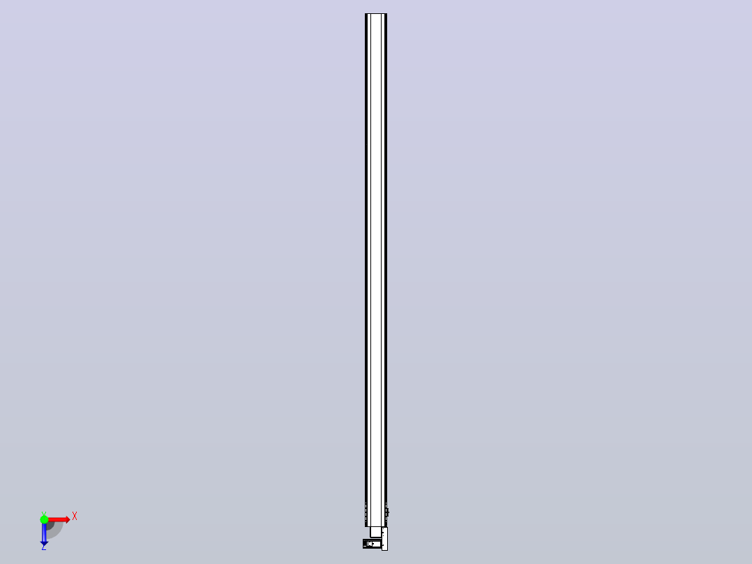 皮带直线轴半封闭可选导轨TPA-HNB-140D-120-L3050-MR-C-P40-N3俯视图