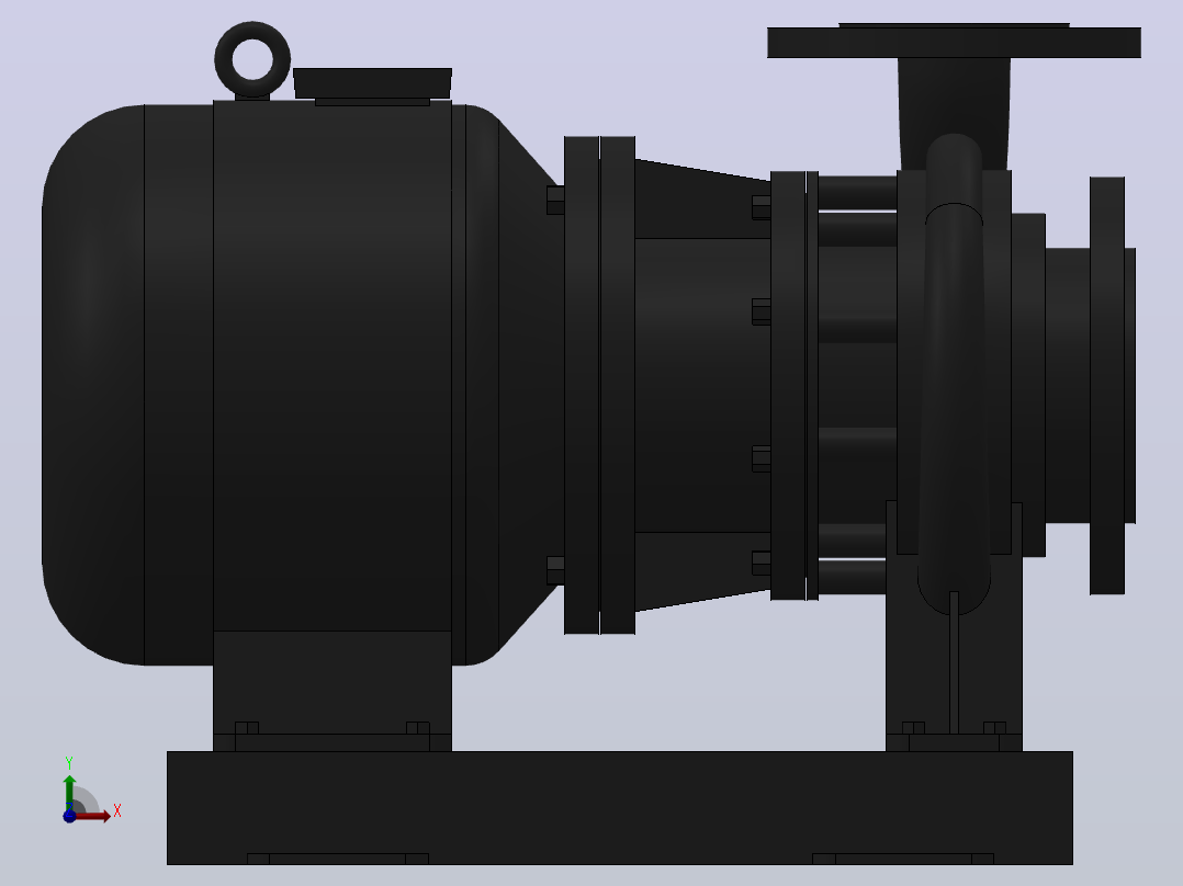 南方泵NIS，NISF泵外形（60-50-160）0.55kW-4极前视图