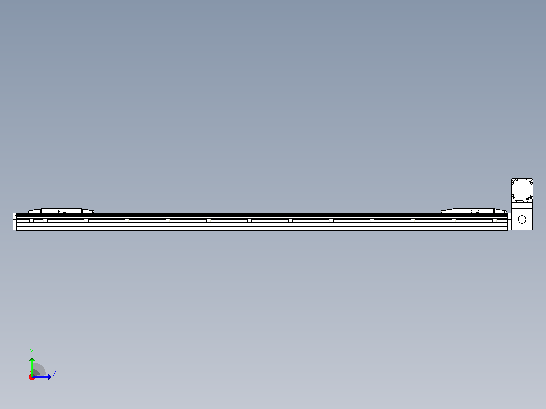 皮带直线轴双滑块型TPA-GCBS-150-P80-L625-RU-M75-N3左视图