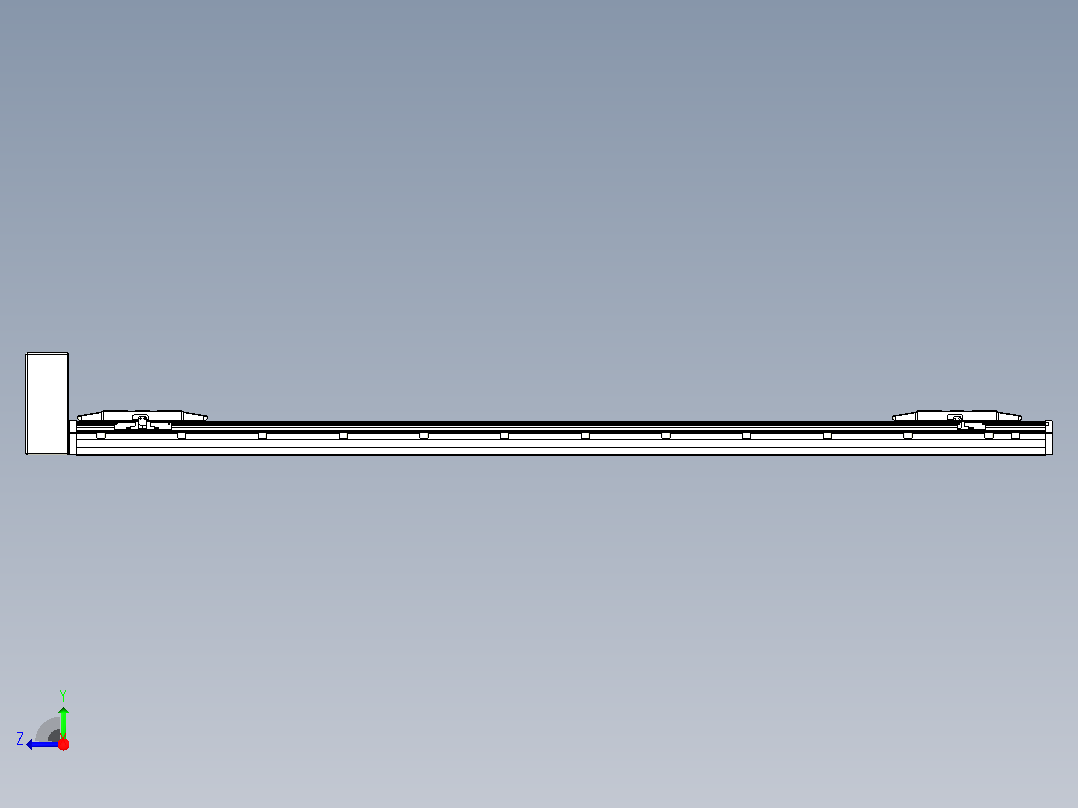 皮带直线轴双滑块型TPA-GCBS-150-P80-L625-RU-M75-N3右视图
