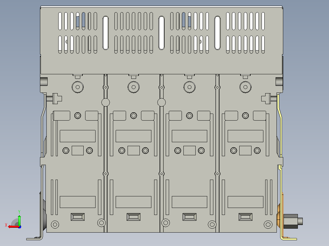 NXA20FN_H20-4P固定万能式断路器三维模型202208后视图