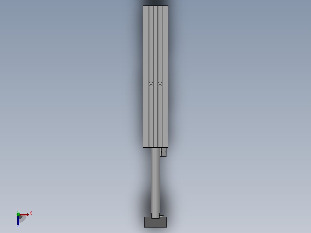TD φ10双轴气缸[TD10×50-SD2]俯视图