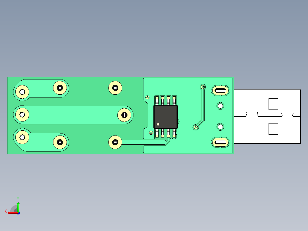 USB 继电器模块后视图
